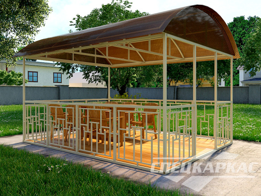Беседка из поликарбоната №11 - фото 379