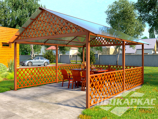 Беседка из поликарбоната №4 - фото 372