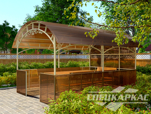 Беседка из поликарбоната №3 - фото 371