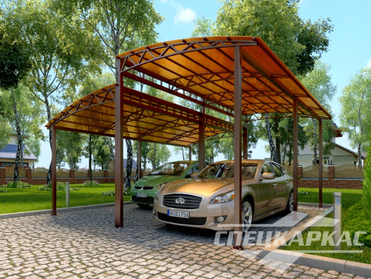 Навес на две машины №22 - фото 519